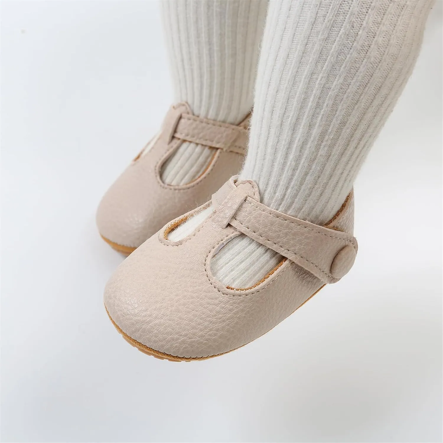WILLFUN Baby Girls Mary Jane Flats with Bowknot Princess Party Dress Crib Shoes Non-Slip Soft Rubber Sole for Toddler First Walkers