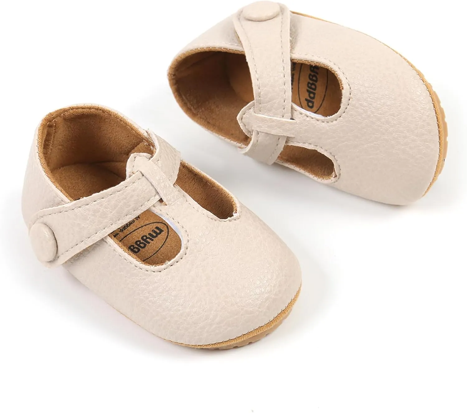 WILLFUN Baby Girls Mary Jane Flats with Bowknot Princess Party Dress Crib Shoes Non-Slip Soft Rubber Sole for Toddler First Walkers