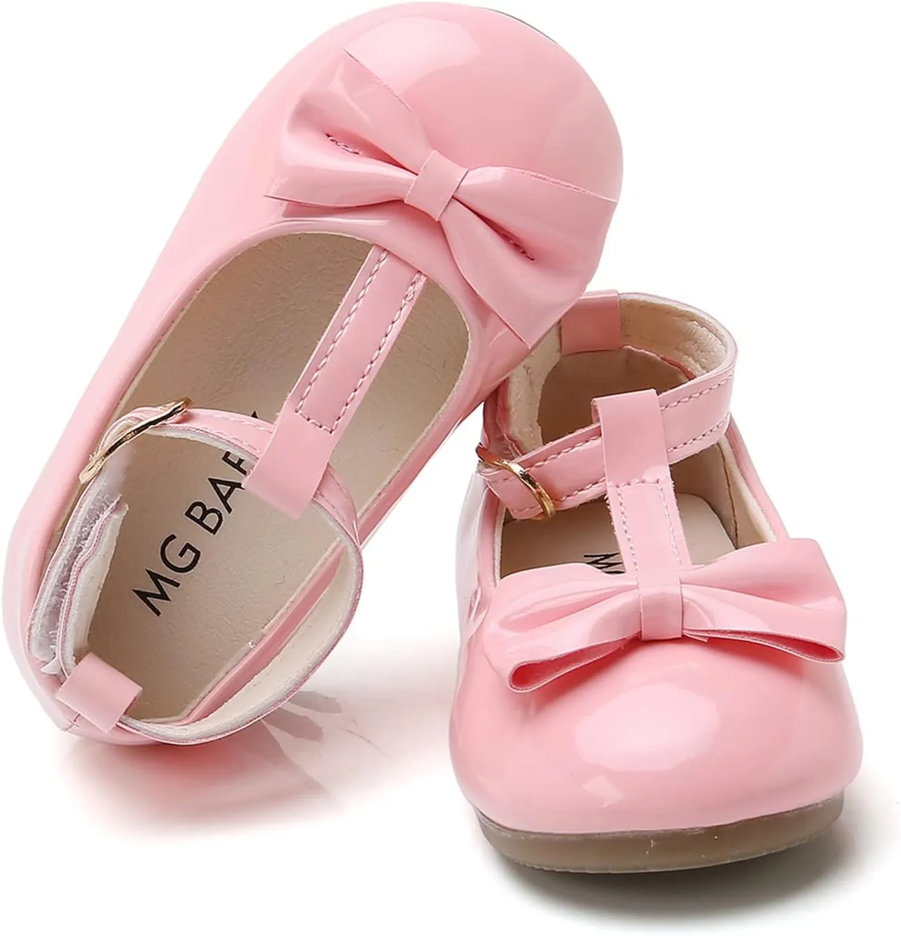 WILLFUN Toddler Little Girls Mary Jane Flats Bowknot Princess Dress Ballet Shoes Non-Slip Soft Sole School Party Girl’s Shoes