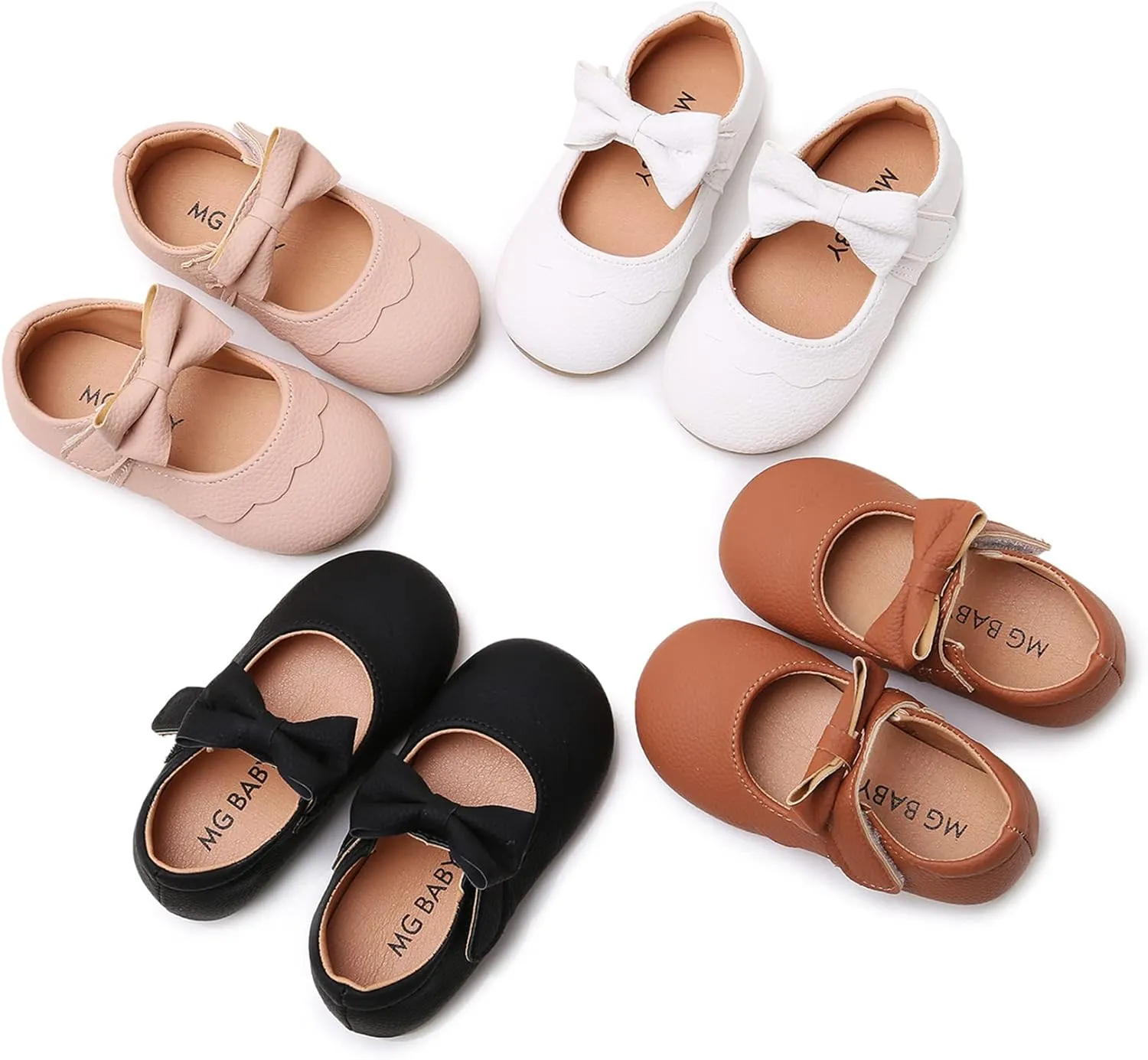 WILLFUN Toddler Little Girls Mary Jane Flats Bowknot Princess Dress Ballet Shoes Non-Slip Soft Sole School Party Girl’s Shoes