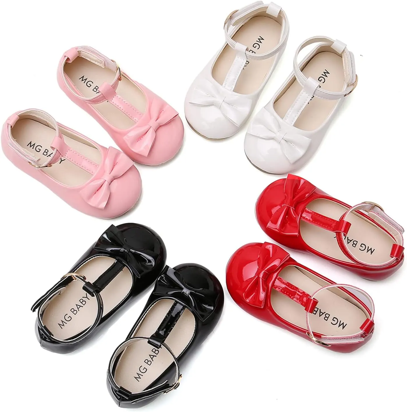 WILLFUN Toddler Little Girls Mary Jane Flats Bowknot Princess Dress Ballet Shoes Non-Slip Soft Sole School Party Girl’s Shoes
