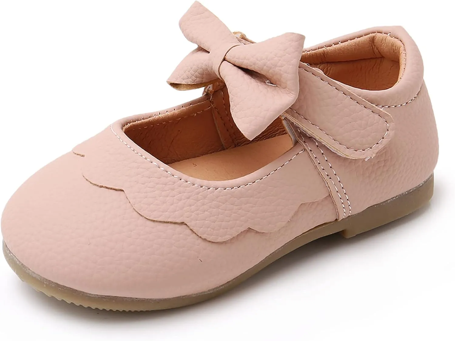 WILLFUN Toddler Little Girls Mary Jane Flats Bowknot Princess Dress Ballet Shoes Non-Slip Soft Sole School Party Girl’s Shoes