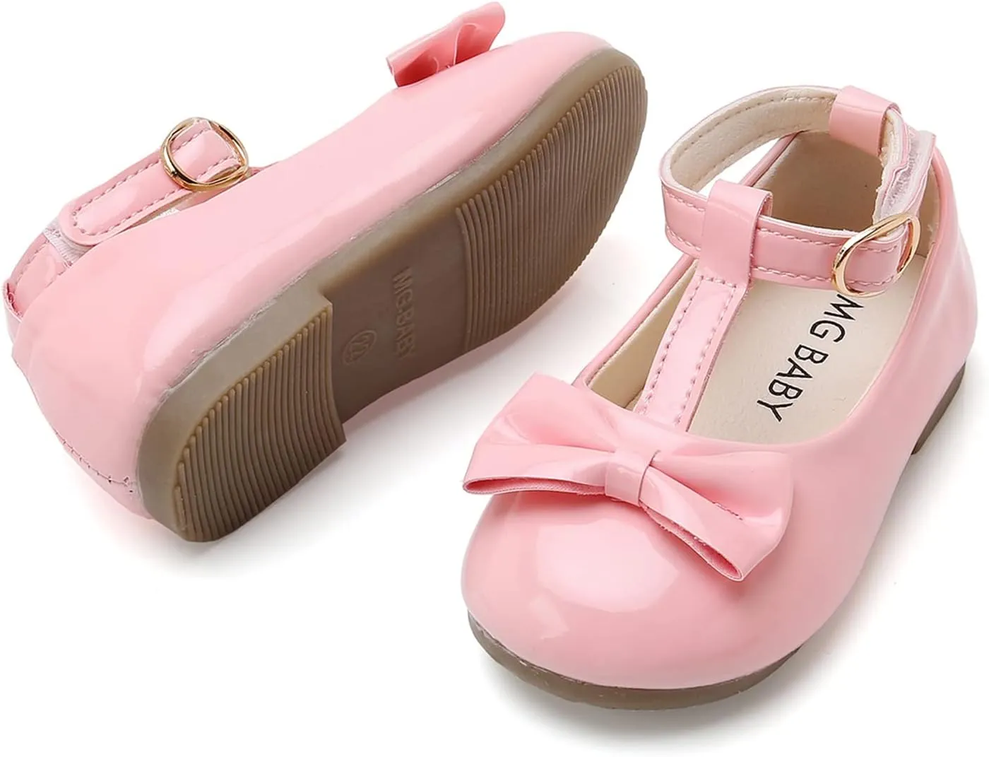 WILLFUN Toddler Little Girls Mary Jane Flats Bowknot Princess Dress Ballet Shoes Non-Slip Soft Sole School Party Girl’s Shoes