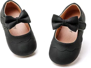 WILLFUN Toddler Little Girls Mary Jane Flats Bowknot Princess Dress Ballet Shoes Non-Slip Soft Sole School Party Girl’s Shoes