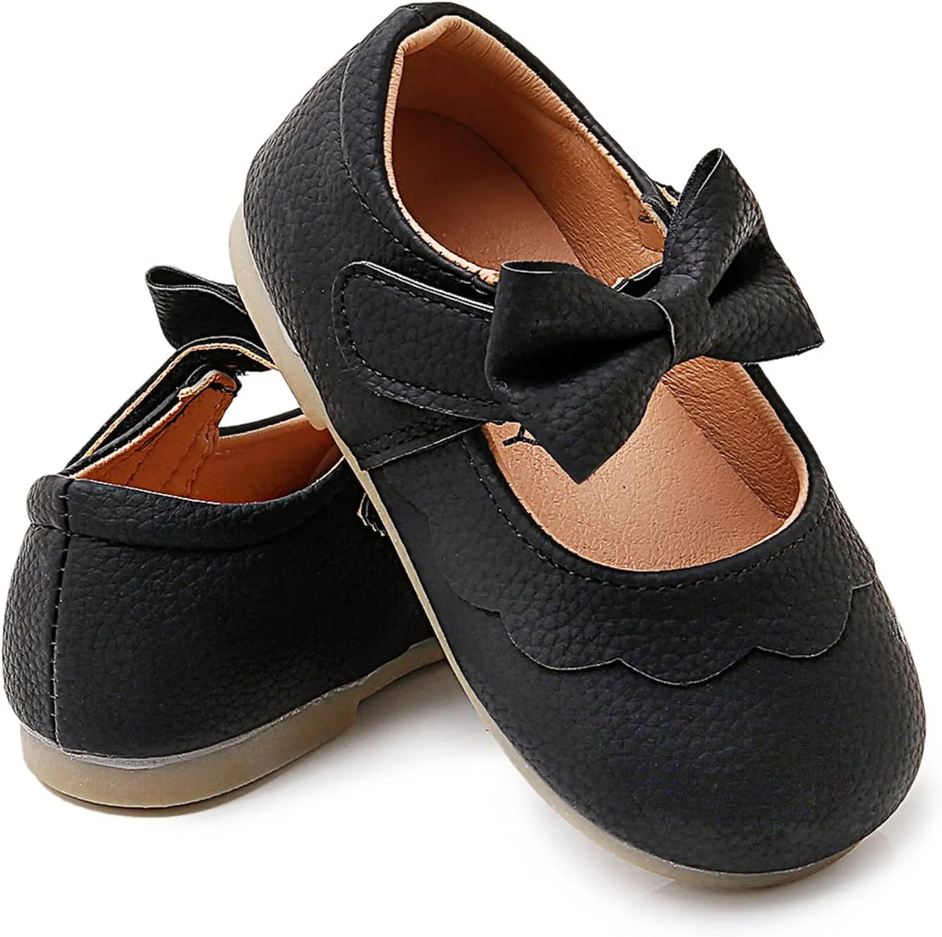 WILLFUN Toddler Little Girls Mary Jane Flats Bowknot Princess Dress Ballet Shoes Non-Slip Soft Sole School Party Girl’s Shoes