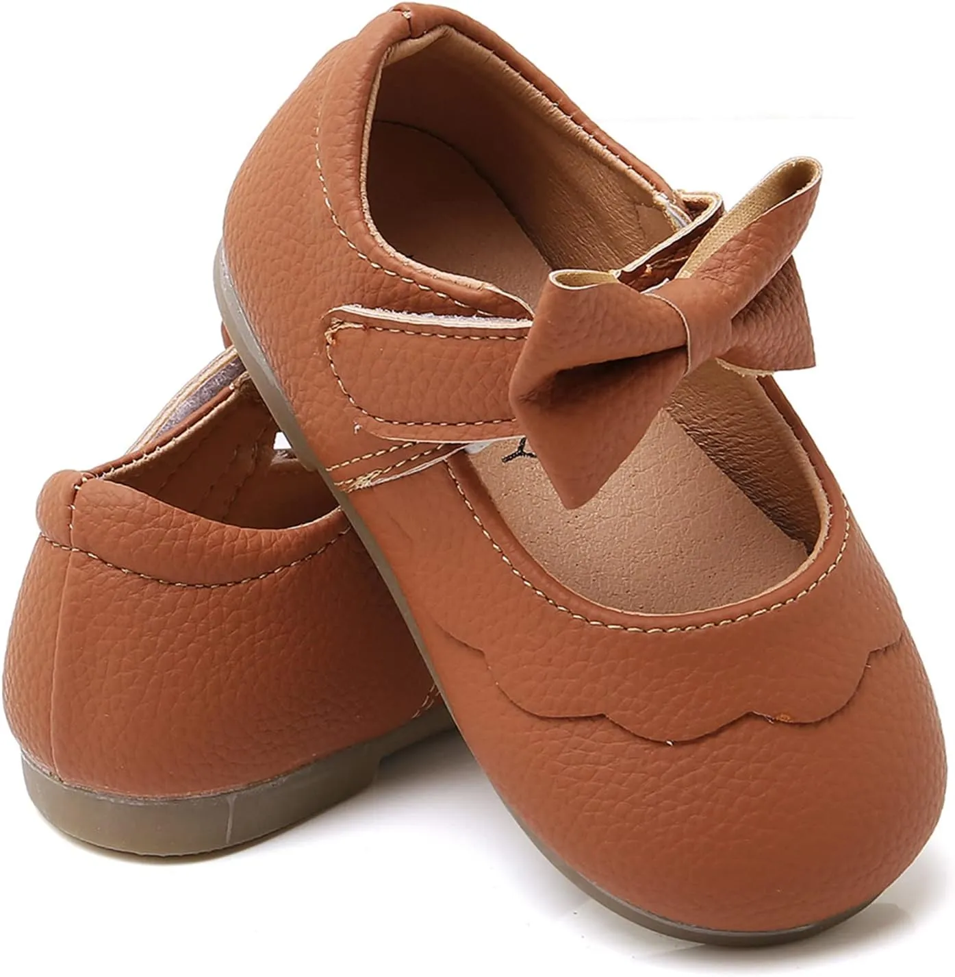 WILLFUN Toddler Little Girls Mary Jane Flats Bowknot Princess Dress Ballet Shoes Non-Slip Soft Sole School Party Girl’s Shoes