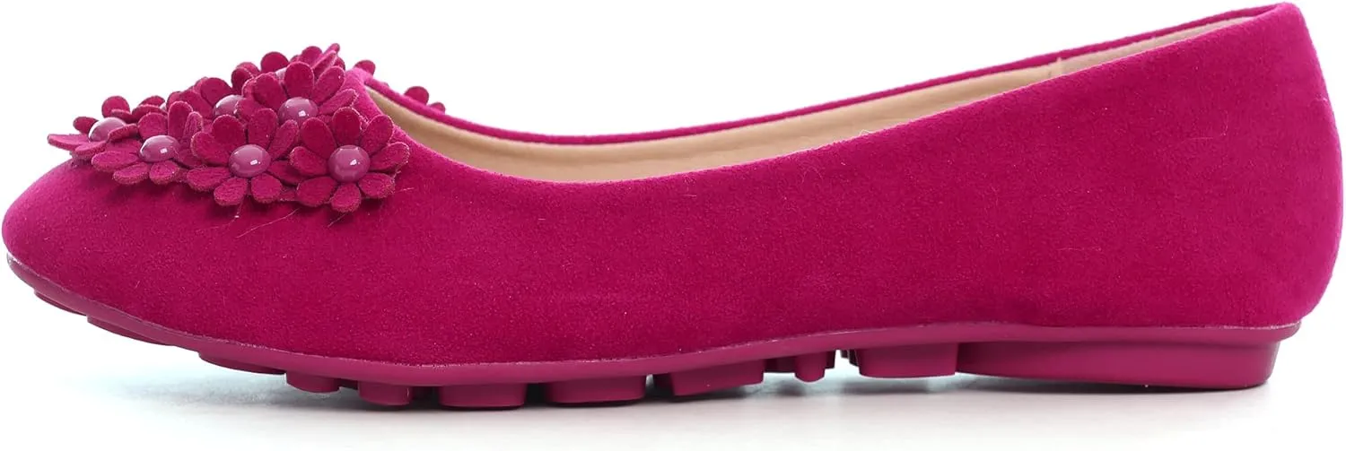 Women Classy Cute Bow-Knot Ballet Flats Round Toe Daily Cozy Comfort Slip on Flat Shoes