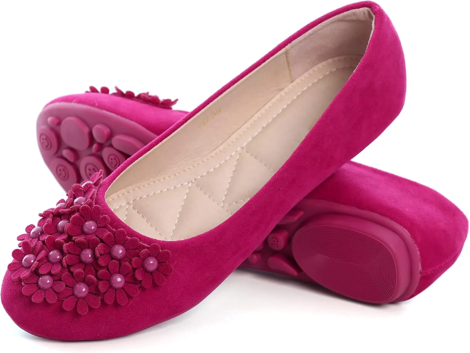 Women Classy Cute Bow-Knot Ballet Flats Round Toe Daily Cozy Comfort Slip on Flat Shoes