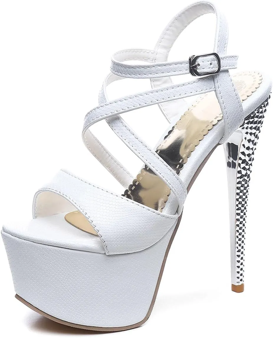 Women Fashion Stiletto High Heels Platform Sandals Open Toe Party Shoes