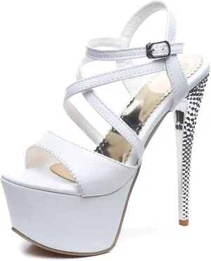 Women Fashion Stiletto High Heels Platform Sandals Open Toe Party Shoes