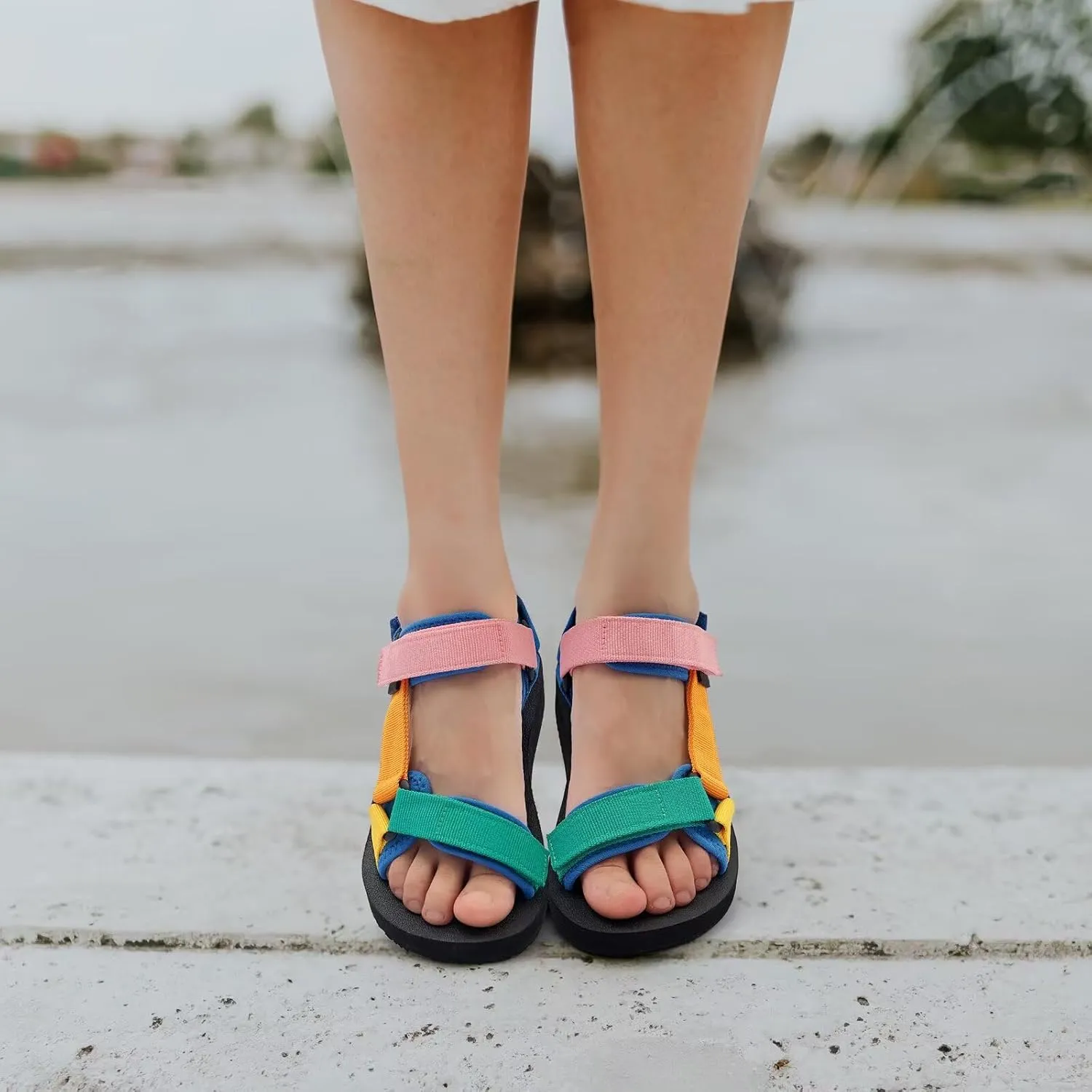 Women Hiking Sandals Casual Lightweight Water Sandal With Arch Support Yoga Mat Insole Outdoor Sport Beach Shoes