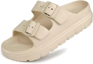 Women Platform Sandals with Arch Support, Adjusetable Buckles Chunky Eva Slides for Woman, Comfortable Lightweight Summer Sandal for Beach,Walking,Sandalias de Plataforma Para Mujer
