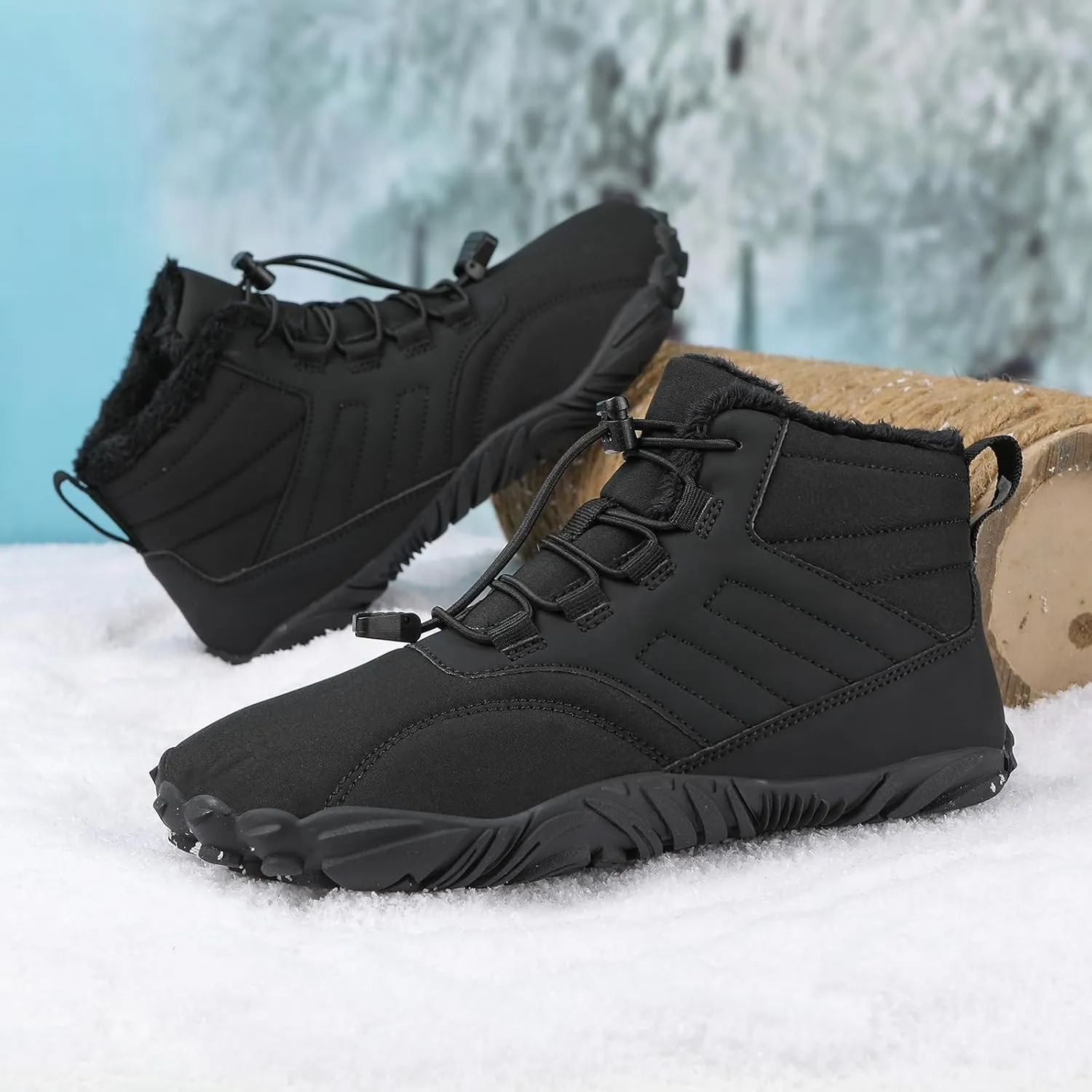 Women Winter Barefoot Shoes Mens Snow Minimalist Zero Drop Boots Wide Toe Box Toes Sneakers Workout Footwear Shoes Boots Unisex