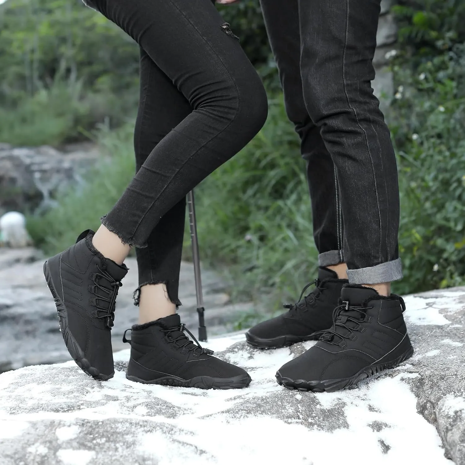 Women Winter Barefoot Shoes Mens Snow Minimalist Zero Drop Boots Wide Toe Box Toes Sneakers Workout Footwear Shoes Boots Unisex