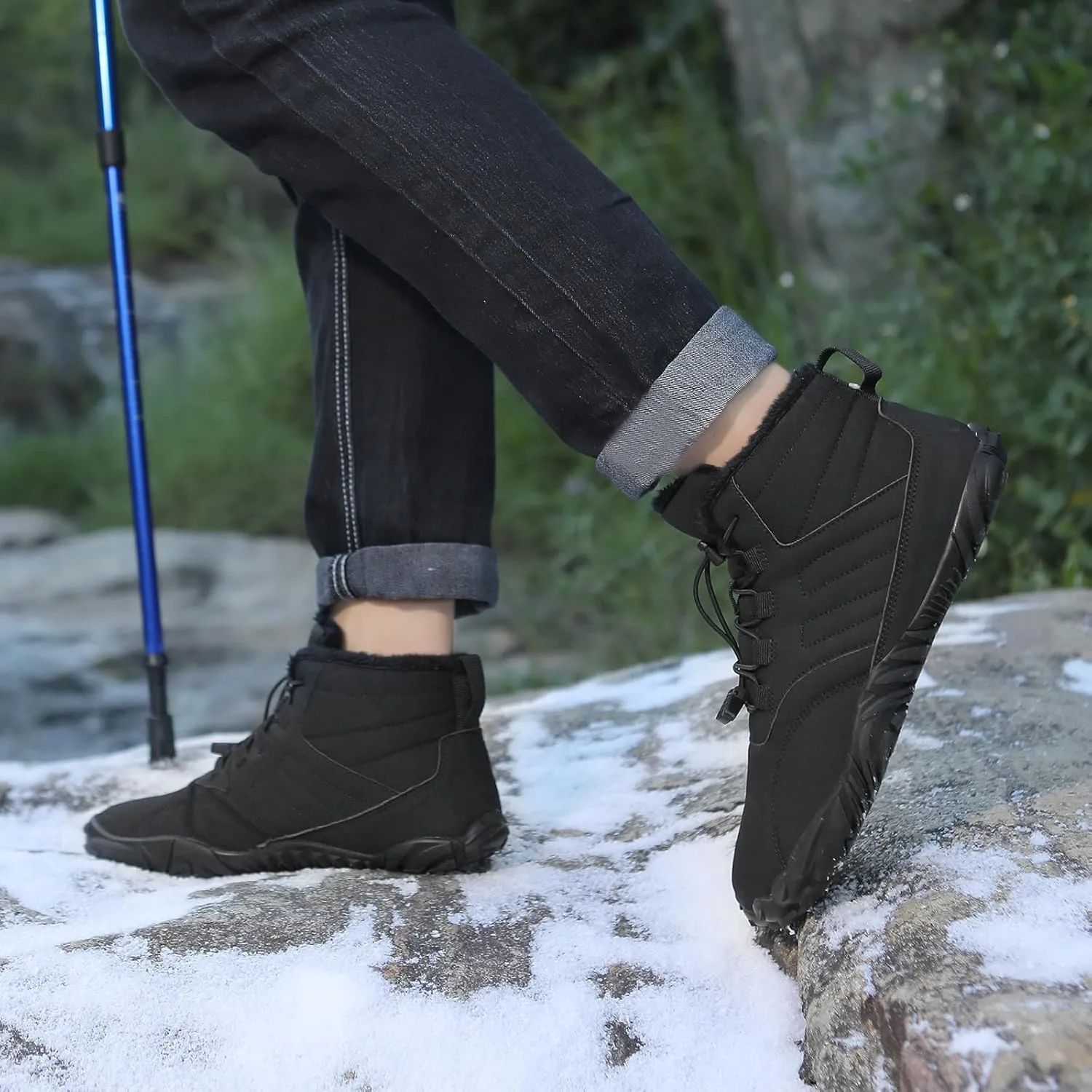 Women Winter Barefoot Shoes Mens Snow Minimalist Zero Drop Boots Wide Toe Box Toes Sneakers Workout Footwear Shoes Boots Unisex