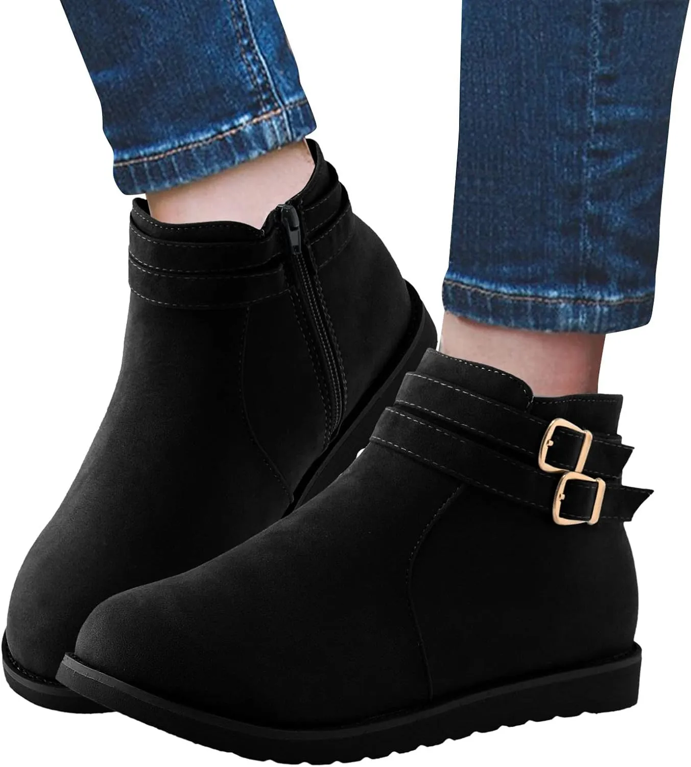 Womens Ankle Booties White Ankle Boots for Women Boots for Women Heels Dress Boots Women Low Heel Womens Booties and Ankle Boots Leather Low Heel Ankle Booties Wedge Heel