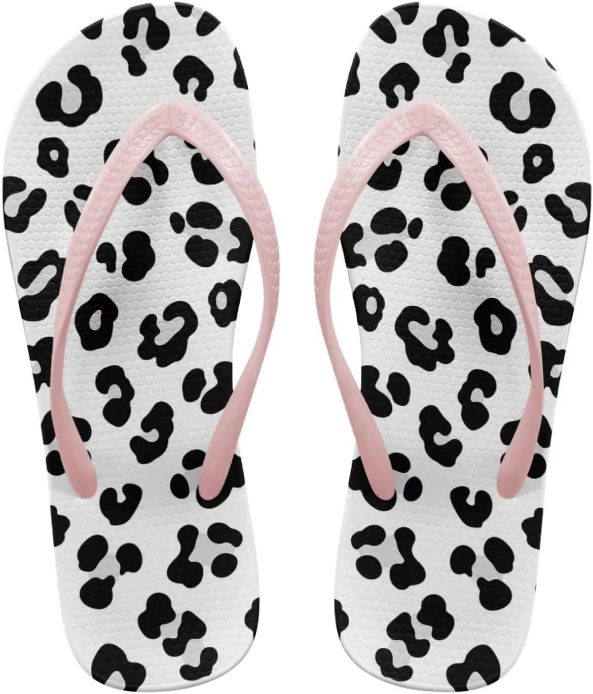 Women's Beach Flip-Flops Tropical Style Lightweight Thong Sandals with EVA Sole Non-Slip Pool Shower Slippers