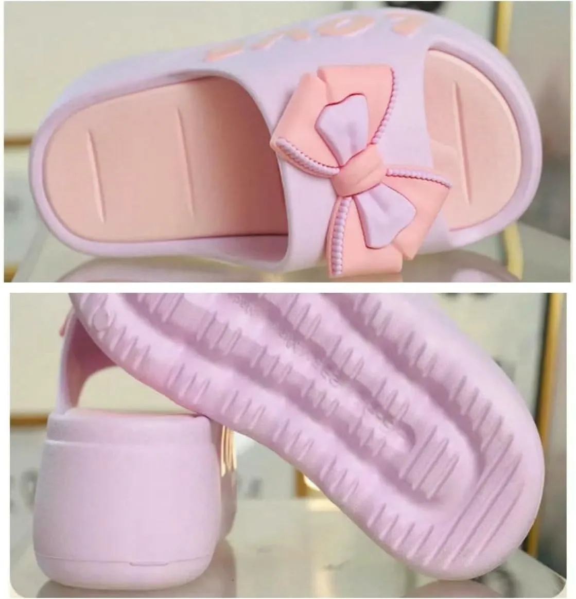 Women's Clogs Bowknot Slippers High Platform Eva Slippers Beach Sandals Height Increasing Shoes