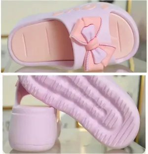 Women's Clogs Bowknot Slippers High Platform Eva Slippers Beach Sandals Height Increasing Shoes