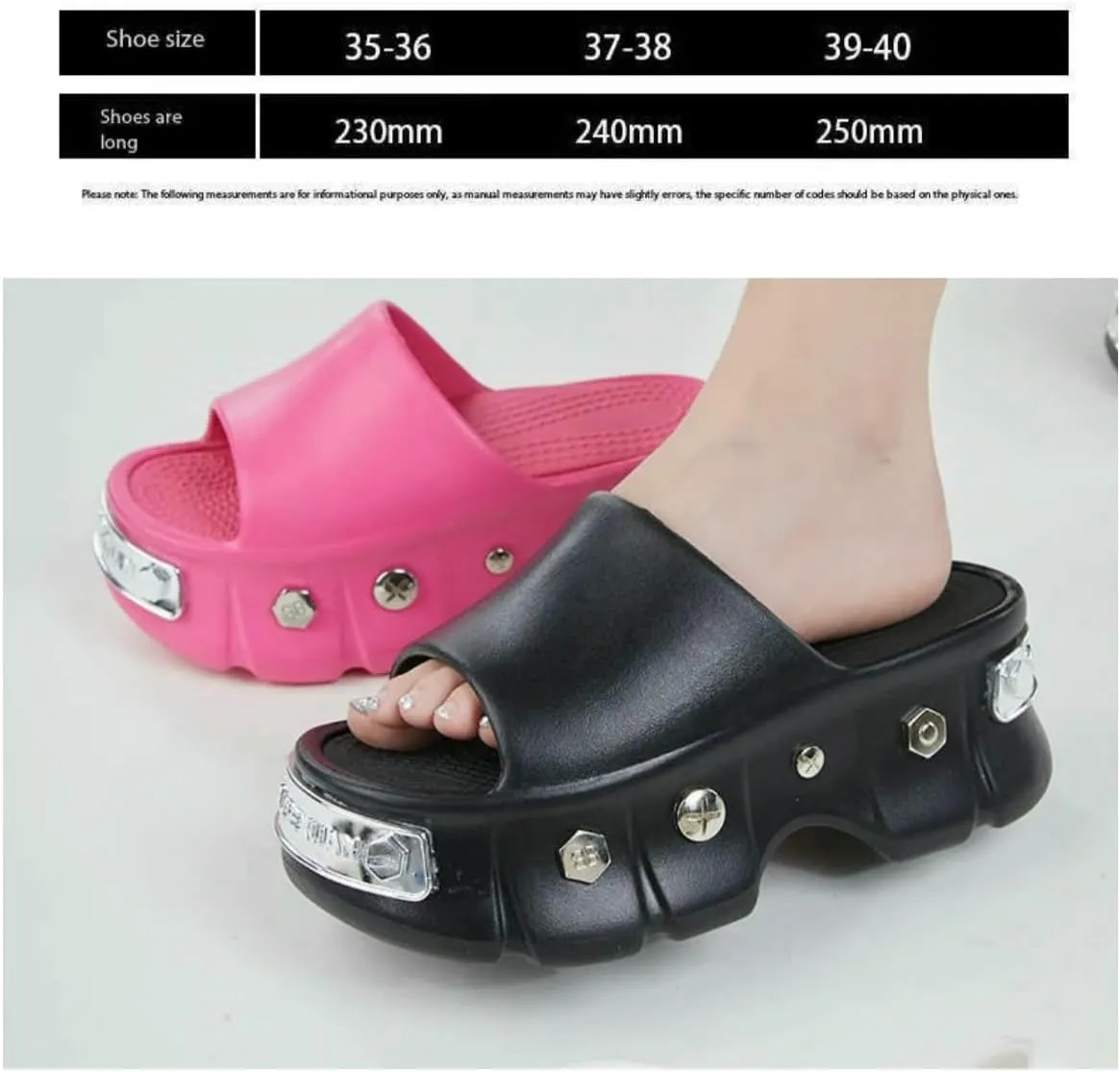 Women's Clogs Punk Style Women's Clogs Soft Eva Thick Sole Slippers Garden Shoes Fashion Beach Sandals