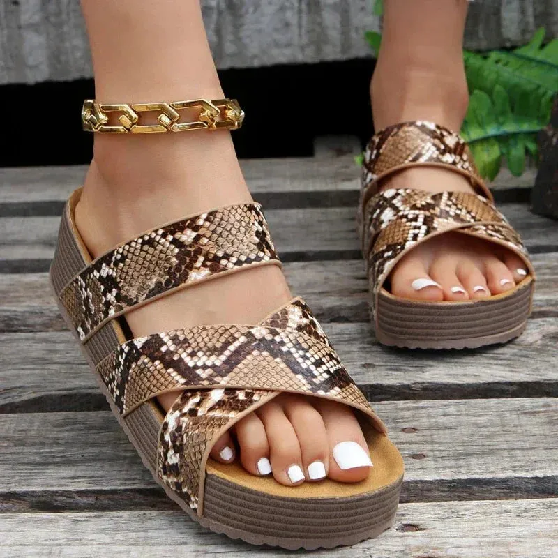 Women's Cork Platform Sandals