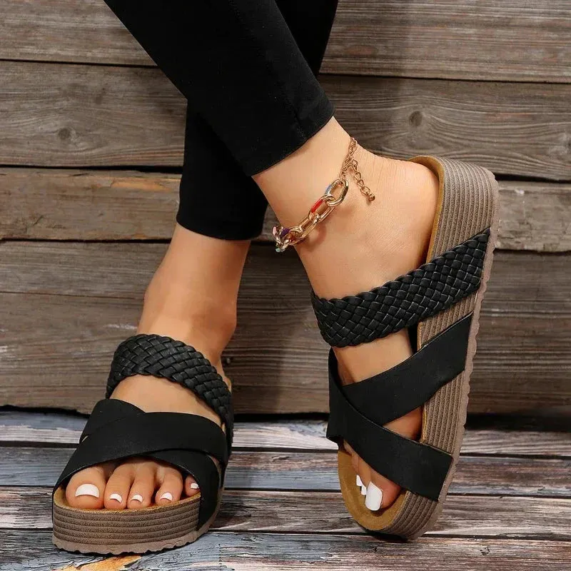 Women's Cork Platform Sandals