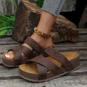 Women's Cork Platform Sandals