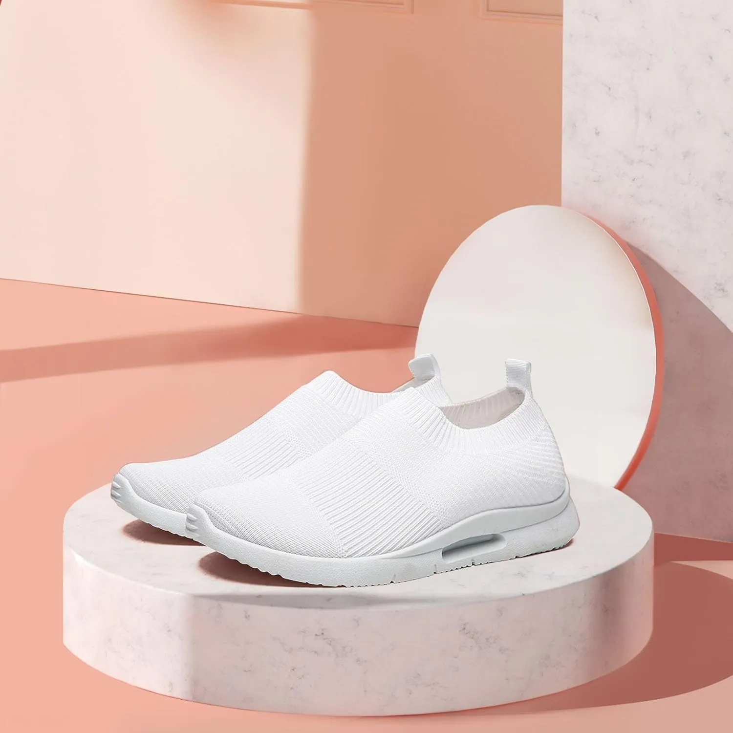 Women's Fashion Sneaker Non Slip Work Wide Comfortable Slip Resistant Work Shoes Womens Shoes Dressy Casual with Heel Black Loafer Nurse Sneakers for Women