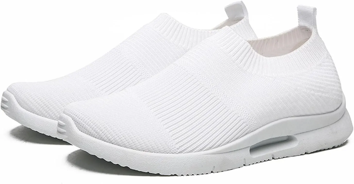 Women's Fashion Sneaker Non Slip Work Wide Comfortable Slip Resistant Work Shoes Womens Shoes Dressy Casual with Heel Black Loafer Nurse Sneakers for Women