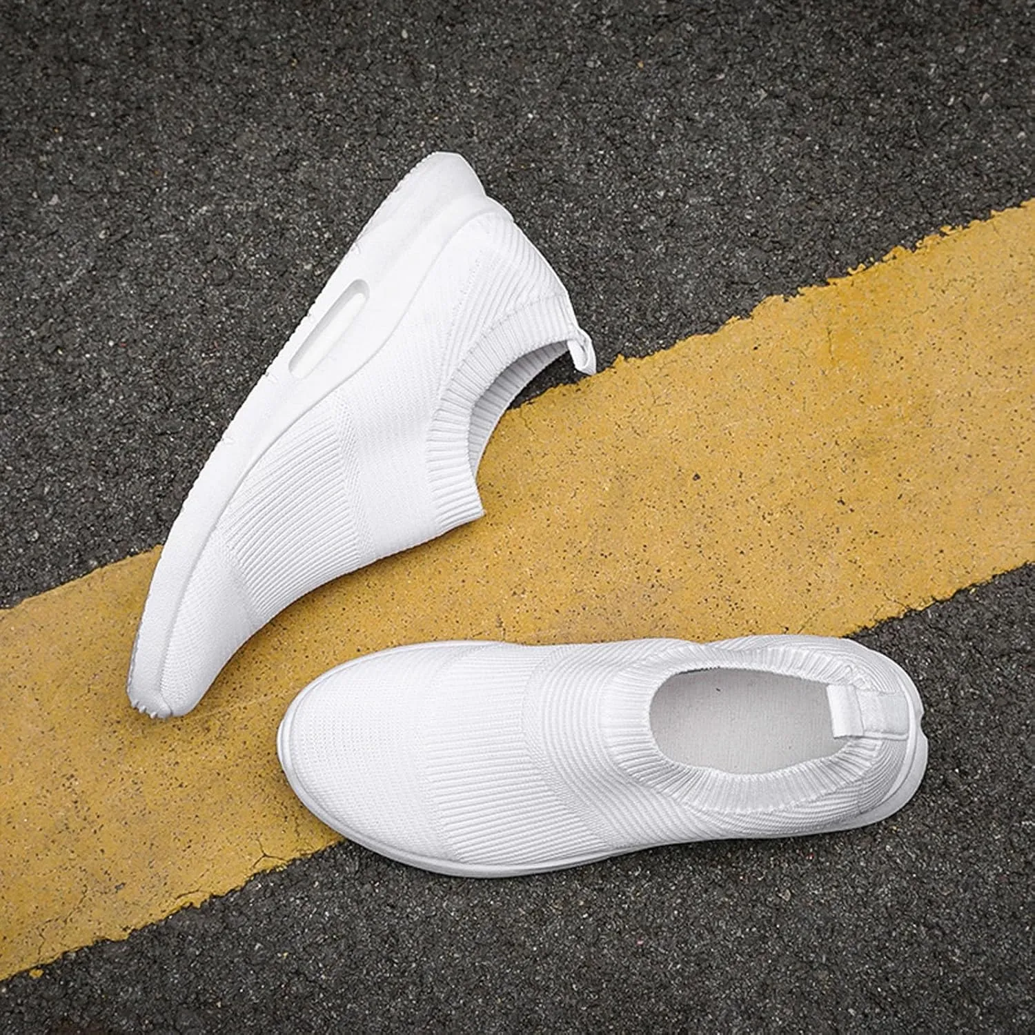 Women's Fashion Sneaker Non Slip Work Wide Comfortable Slip Resistant Work Shoes Womens Shoes Dressy Casual with Heel Black Loafer Nurse Sneakers for Women