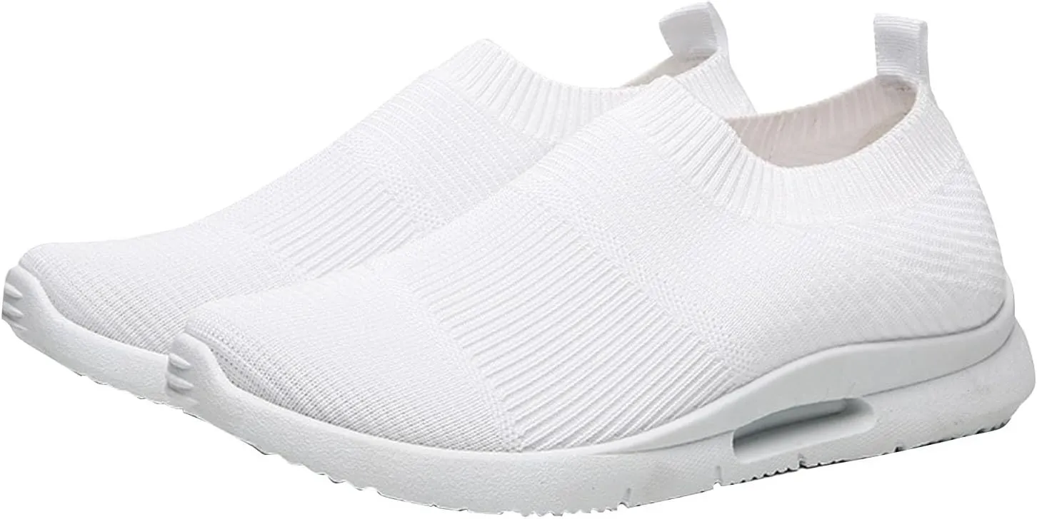Women's Fashion Sneaker Non Slip Work Wide Comfortable Slip Resistant Work Shoes Womens Shoes Dressy Casual with Heel Black Loafer Nurse Sneakers for Women