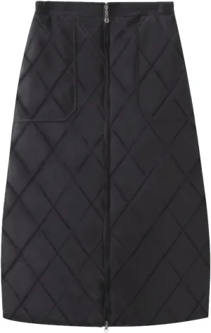 Womens Insulated Down Skirt Winter Warm Zip Front Padded Puffer Quilted Skirt with Pockets