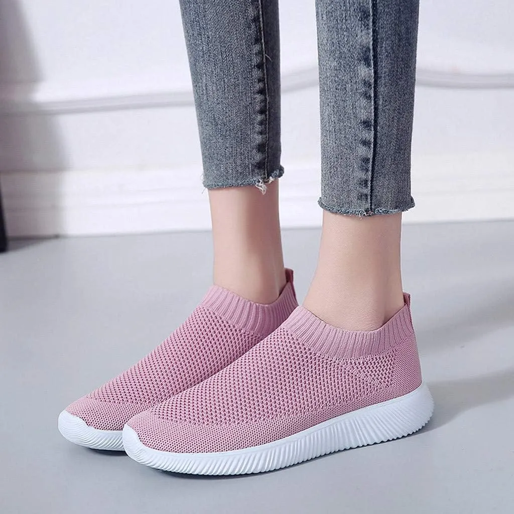 Womens Ladies Walking Running Shoes Slip On Lightweight Running Shoes for Men Wide Women Shoes Casual Waterproof Sneakers Red Tennis Shoe Trainers Shoe