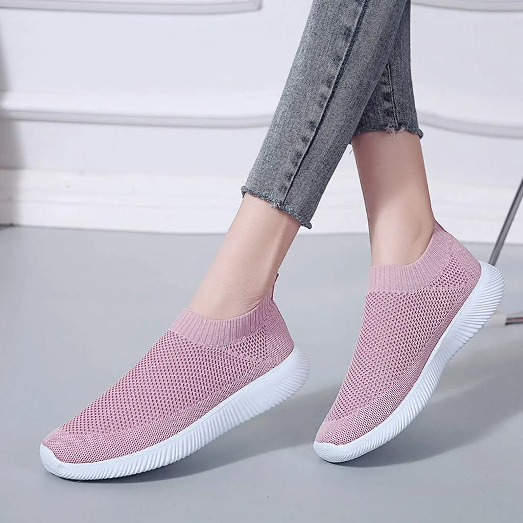Womens Ladies Walking Running Shoes Slip On Lightweight Running Shoes for Men Wide Women Shoes Casual Waterproof Sneakers Red Tennis Shoe Trainers Shoe