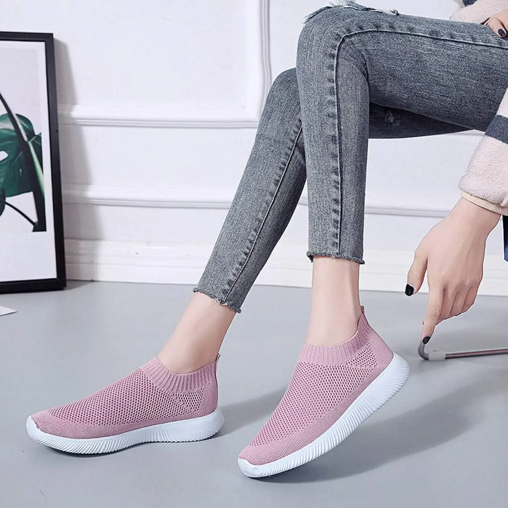 Womens Ladies Walking Running Shoes Slip On Lightweight Running Shoes for Men Wide Women Shoes Casual Waterproof Sneakers Red Tennis Shoe Trainers Shoe