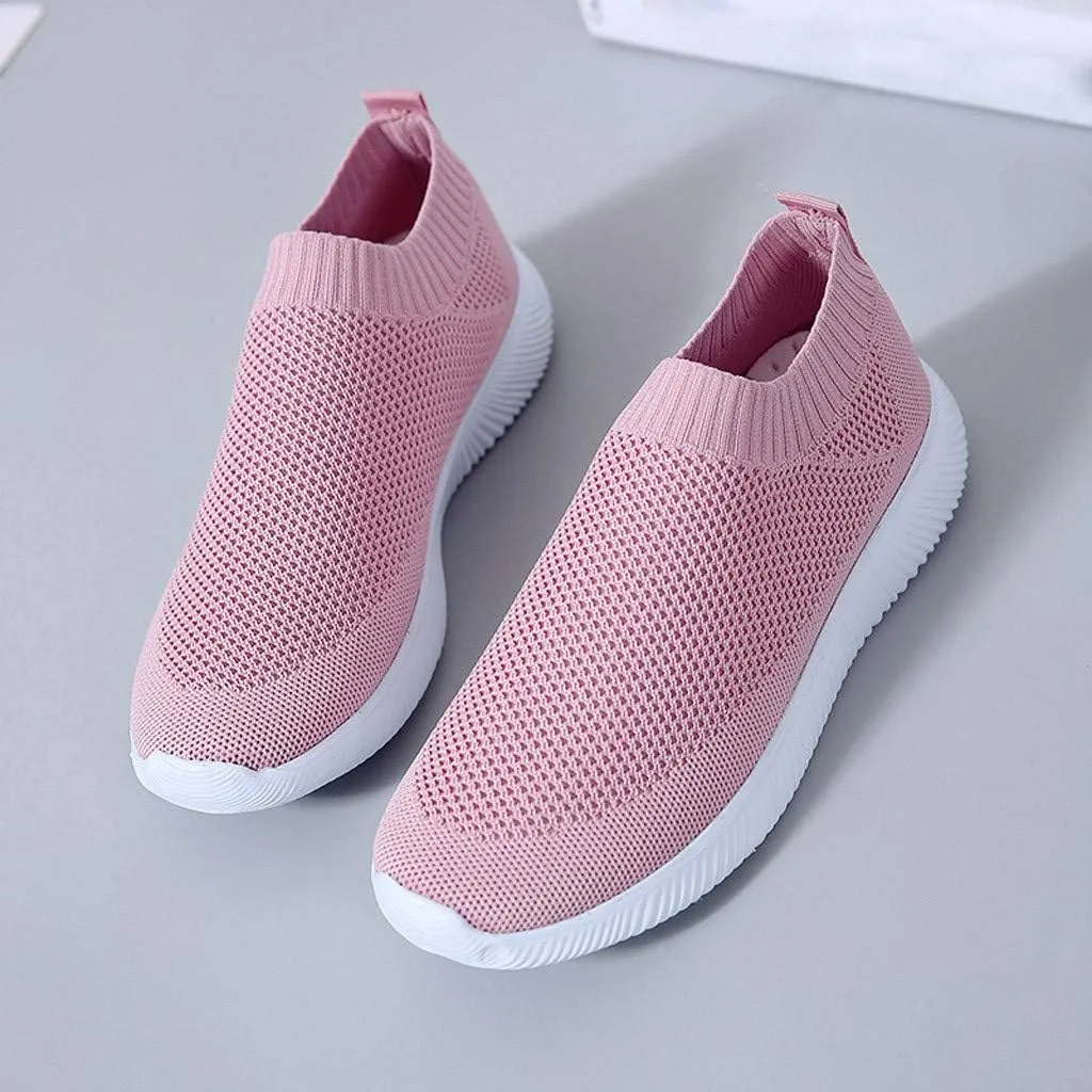 Womens Ladies Walking Running Shoes Slip On Lightweight Running Shoes for Men Wide Women Shoes Casual Waterproof Sneakers Red Tennis Shoe Trainers Shoe