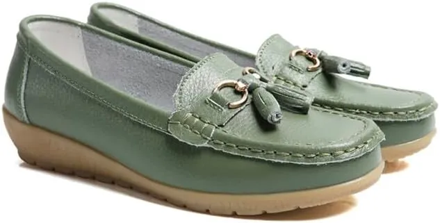 Women's Loafers Comfortable Lightweight Penny Loafers Casual Driving Flats Soft Moccasins Shoes Walking Travelling Leather Slip On Shoes