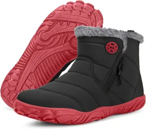 Womens Mens Barefoot Boots Shoes | Winter Snow Boots | Warm Ankle Booties | Zero Drop Sole | Wide Toe Box |