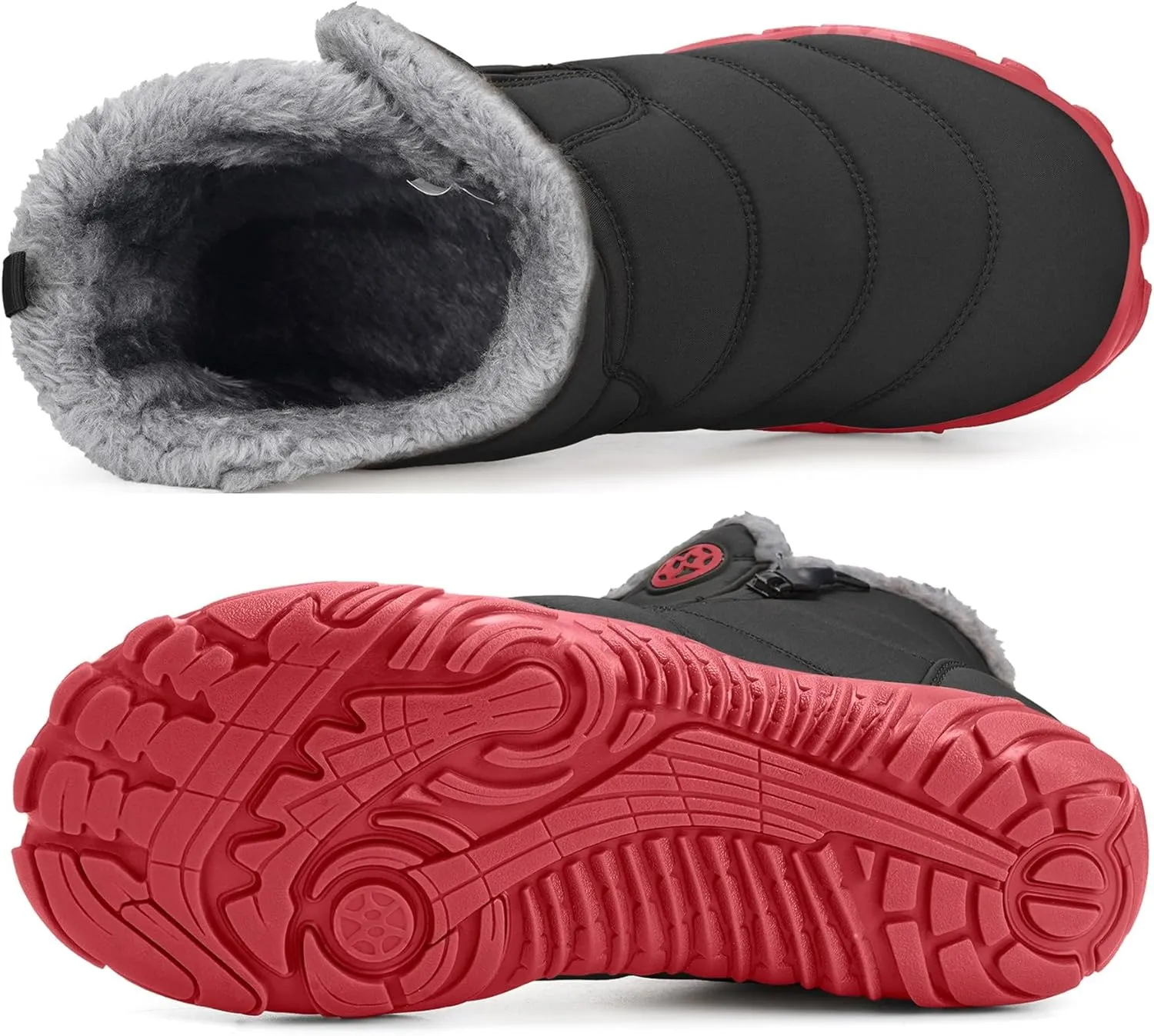 Womens Mens Barefoot Boots Shoes | Winter Snow Boots | Warm Ankle Booties | Zero Drop Sole | Wide Toe Box |
