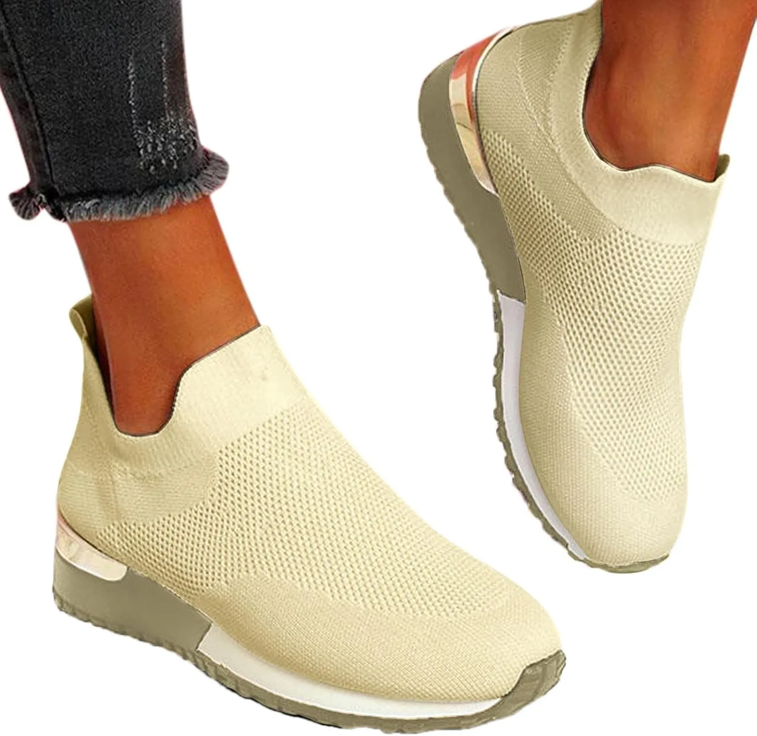 Womens Non Slip Work Shoes Slip On Water Resistant Mens Running Shoes Loafers Dressy Casual Shoes White Sneakers Black Tennis Shoe Trainers Shoe