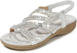 Womens Sandals Summer Dressy Flat Sandals Casual Comfortable Beach Bohemian Sandal Flat Shoes