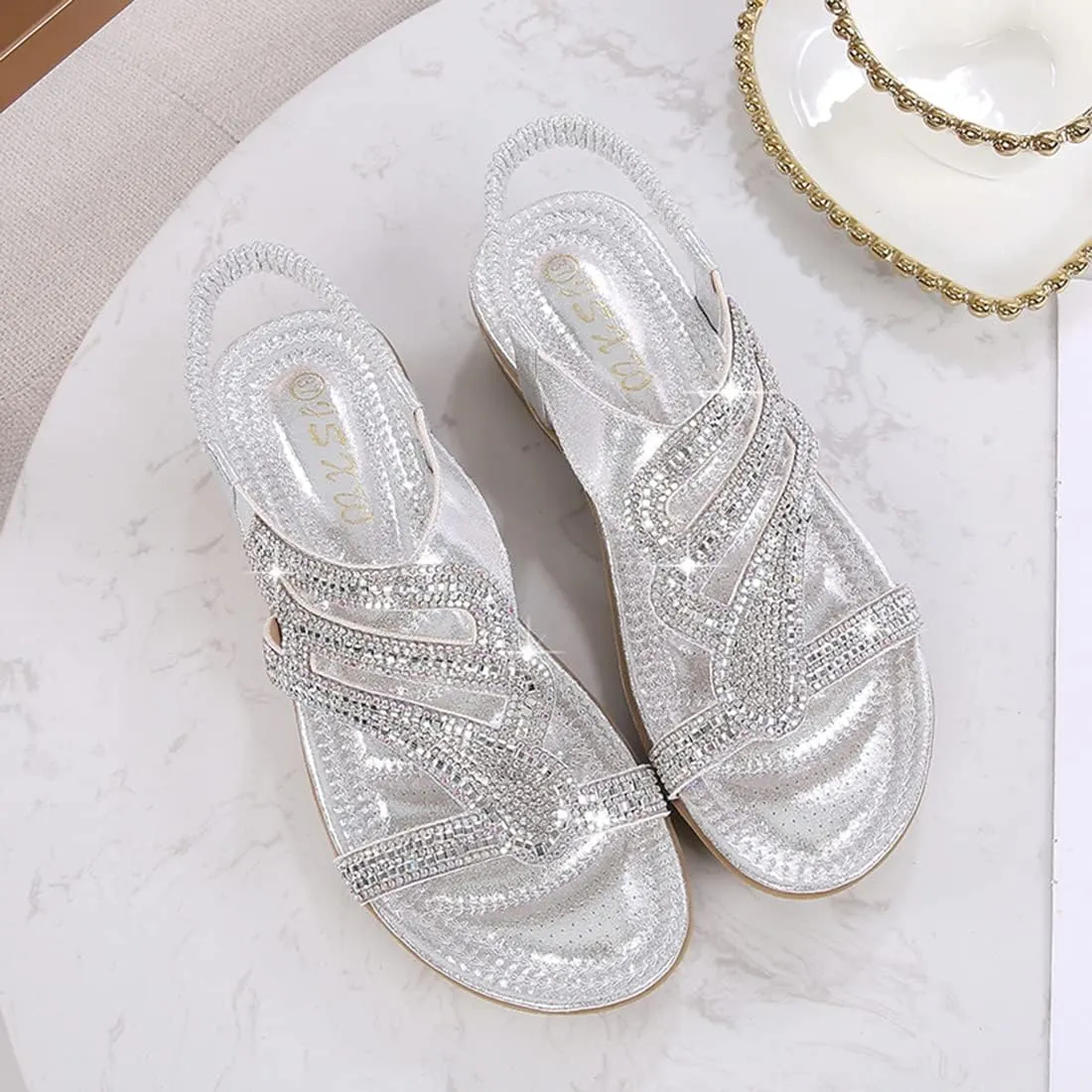 Womens Sandals Summer Dressy Flat Sandals Casual Comfortable Beach Bohemian Sandal Flat Shoes