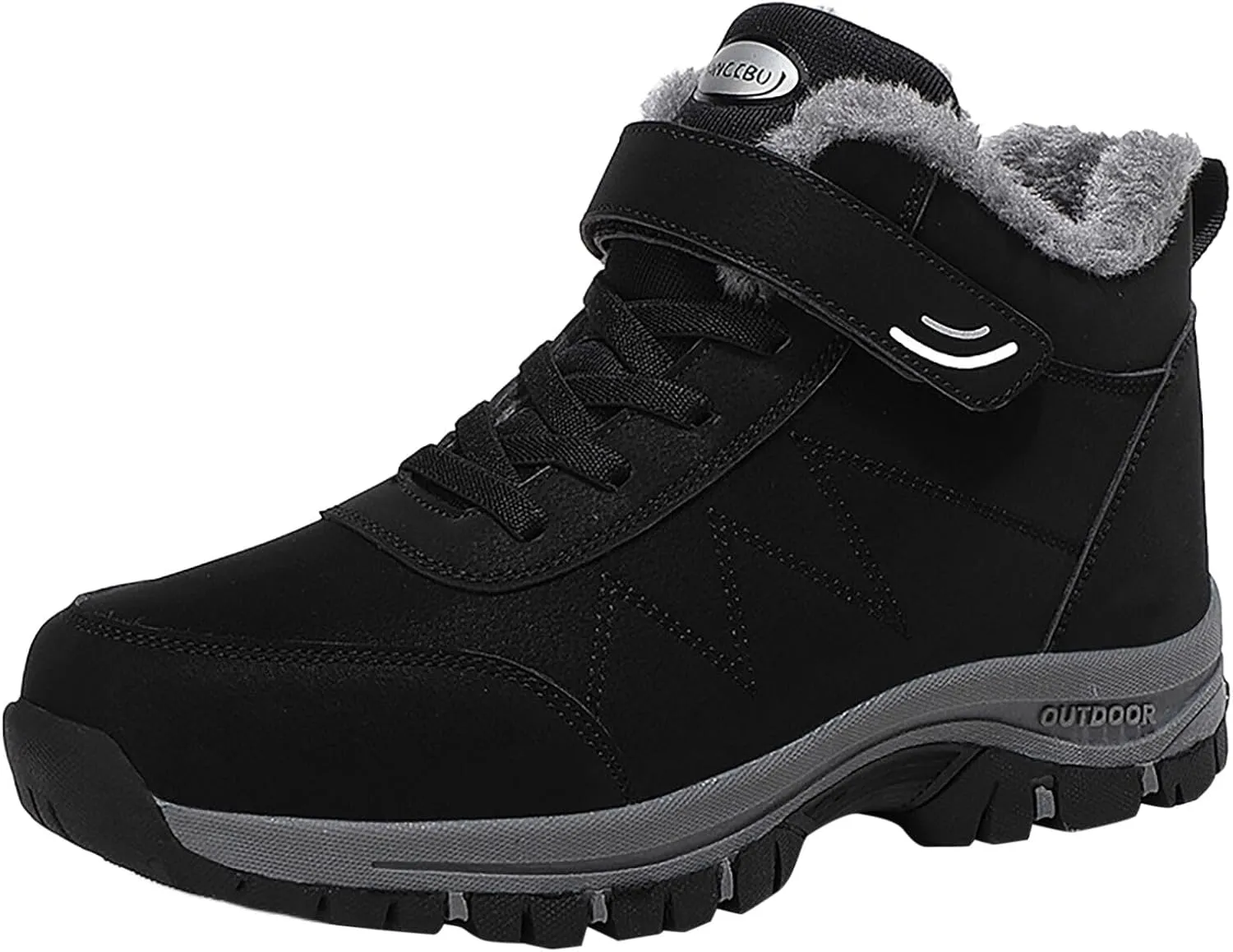 Womens Snow Boots Winter Boots for Women Warm Fur Lined Sneakers Comfortable Ankle Booties Outdoor Hiking Boots for Women Casual Fashion Lace-up Sneaker Non-Slip Shoes with Hook Loop