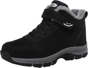 Womens Snow Boots Winter Boots for Women Warm Fur Lined Sneakers Comfortable Ankle Booties Outdoor Hiking Boots for Women Casual Fashion Lace-up Sneaker Non-Slip Shoes with Hook Loop