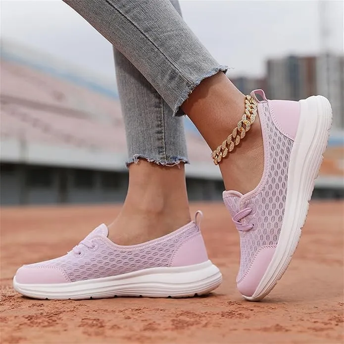 Women's Soft Sole Mesh Comfort Orthopedic Shoes -Breathable Slip-On Flat Walking Shoes,Walking Comfort