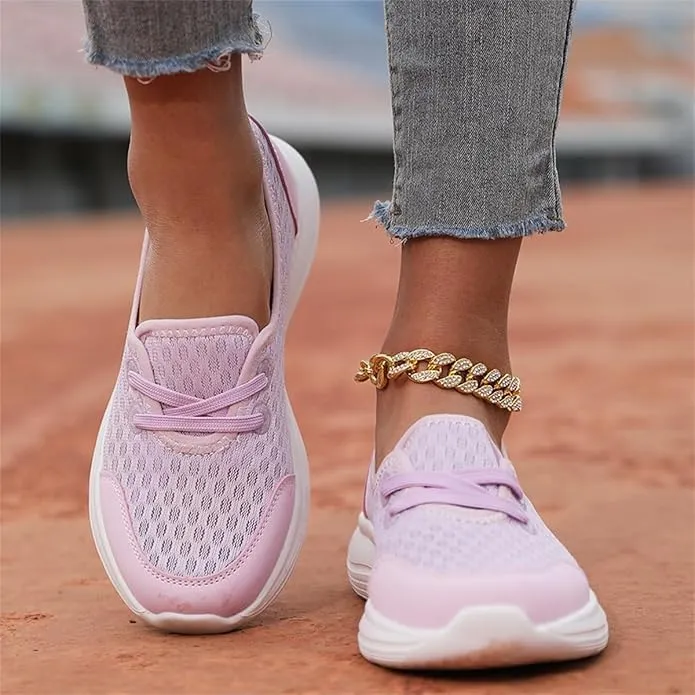 Women's Soft Sole Mesh Comfort Orthopedic Shoes -Breathable Slip-On Flat Walking Shoes,Walking Comfort