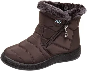 Womens Warm Boots Fur Lined Winter Snow Boots Waterproof Ankle Boots Outdoor Booties Comfortable Shoes for Women