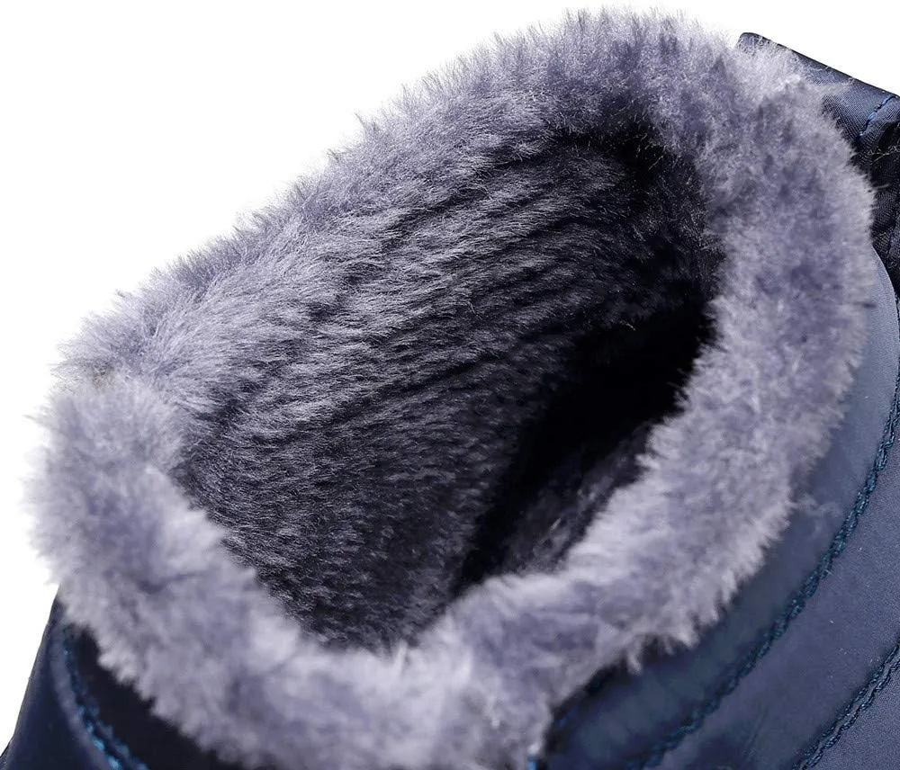 Women's Winter Snow Ankle Boots Fur Lined Waterproof Outdoor Slip On Booties Sneakers Anti-Slip Lightweight Ankle Bootie