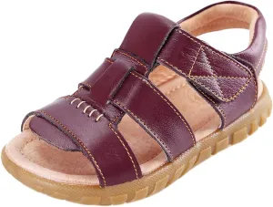 WUIWUIYU Boys Girls Outdoor Casual Open Toe Sport Sandals Beach Water Swimming Athletic Leather Summer Shoes