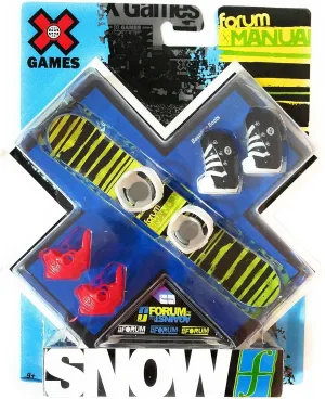 X Games Snow Finger Snowboard Constant Boots Forum, Thirtytwo, Burton, Bullet, Dominant, Youngblood, Leopard, Eighties, Manual Performance (N6697)